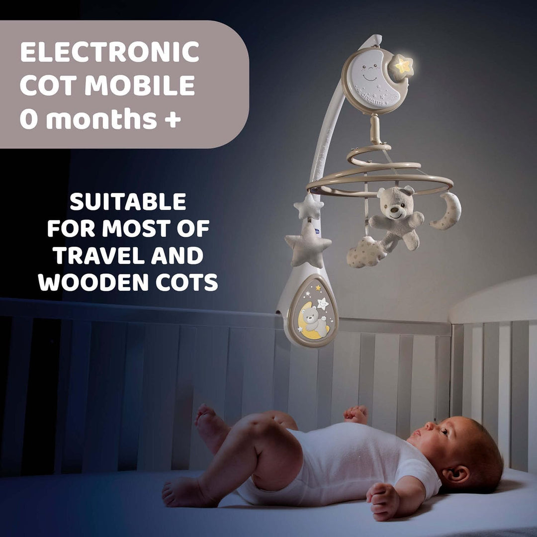 Chicco Next2Dreams Babybett Mobile mit Licht und Musik - 3 in 1 Baby Mobile Kompatibel mit Next2Me B