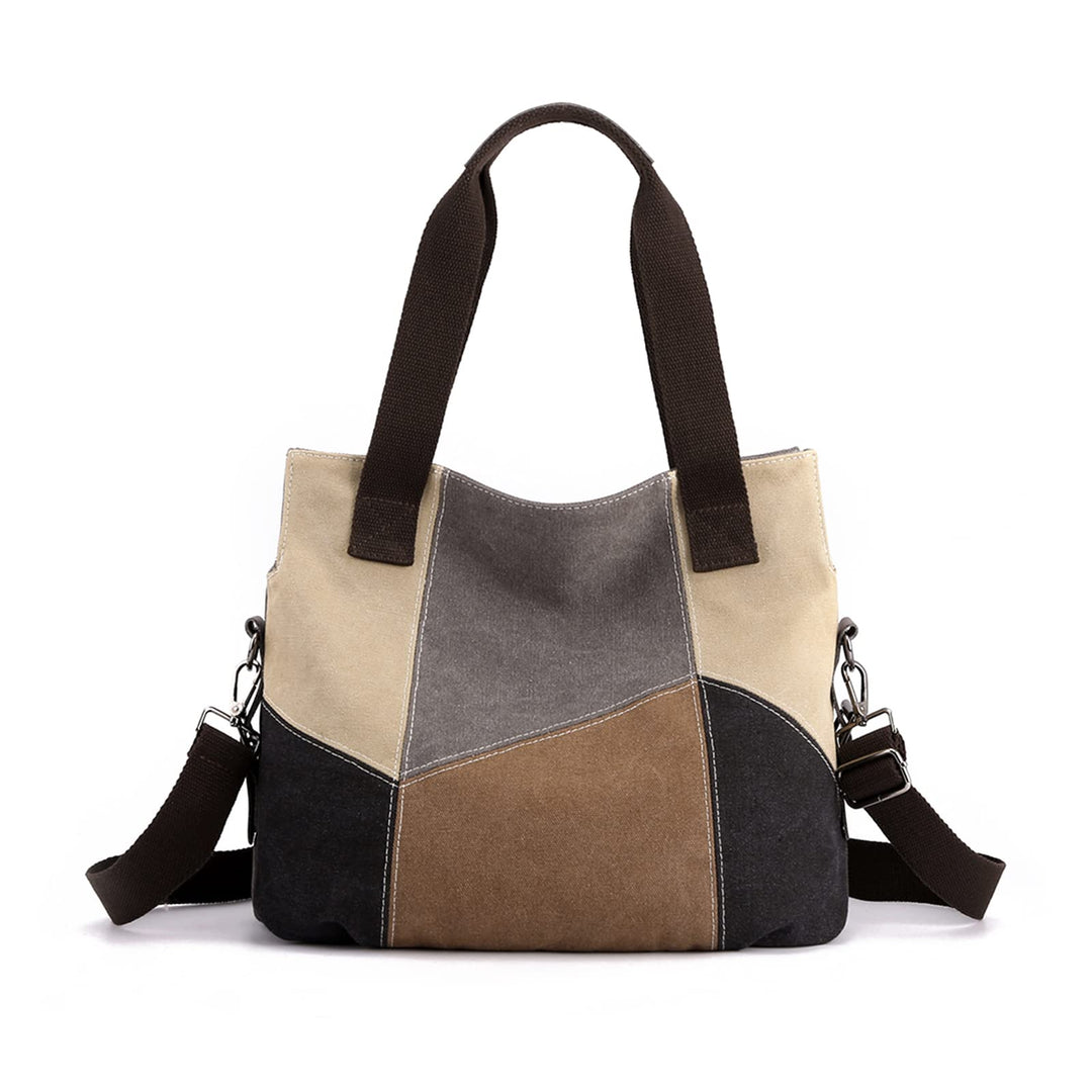 NICOLE &amp; DORIS Damen Handtasche Canvas Shopper Schultertasche Mehrfarbige Tote Tasche Casual Umhänge