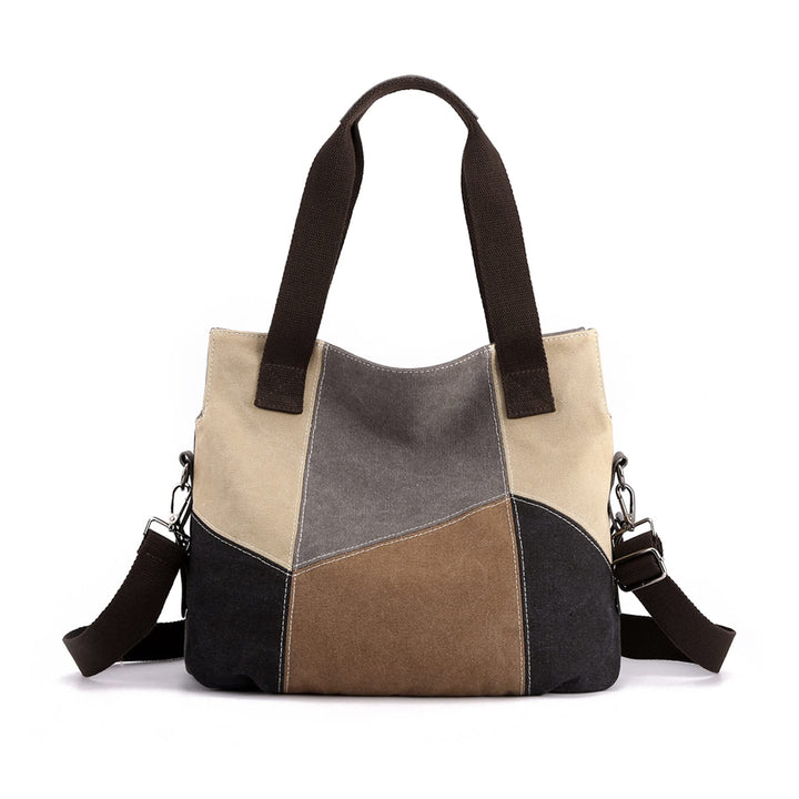 NICOLE &amp; DORIS Damen Handtasche Canvas Shopper Schultertasche Mehrfarbige Tote Tasche Casual Umhänge