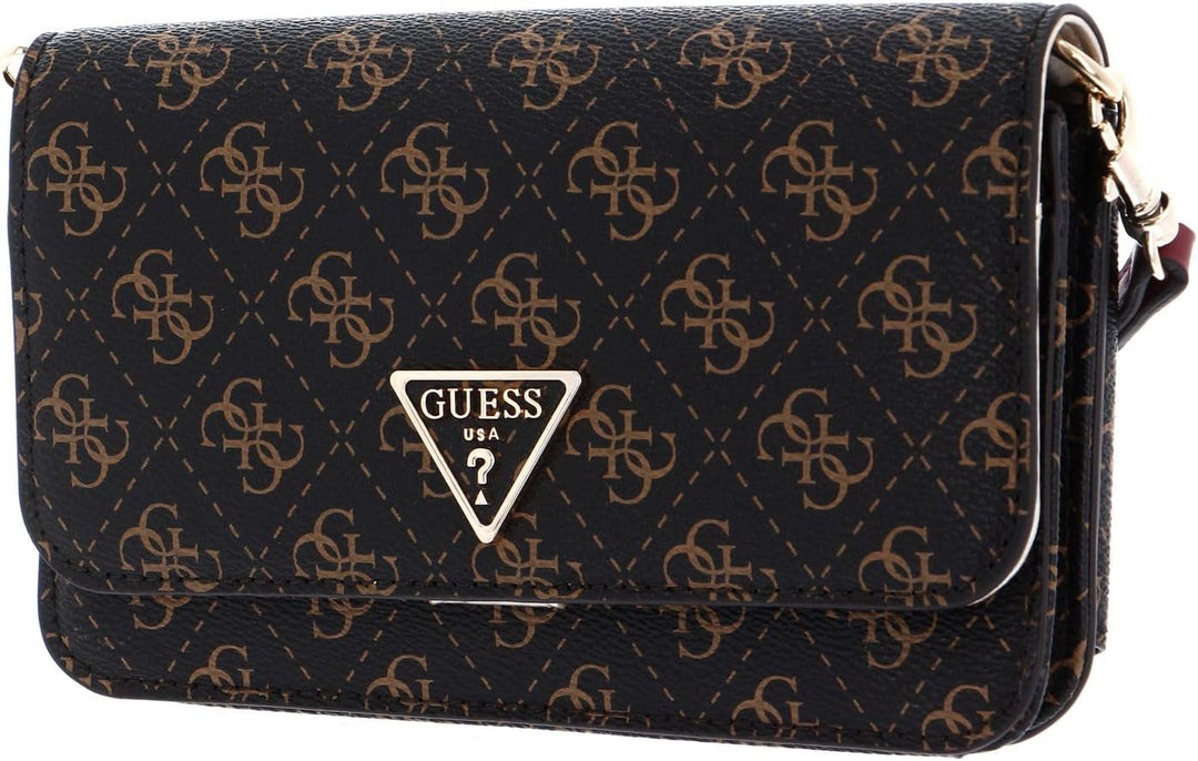 GUESS Damen Noelle Xbody Flap Organizer Bag Braun, Braun