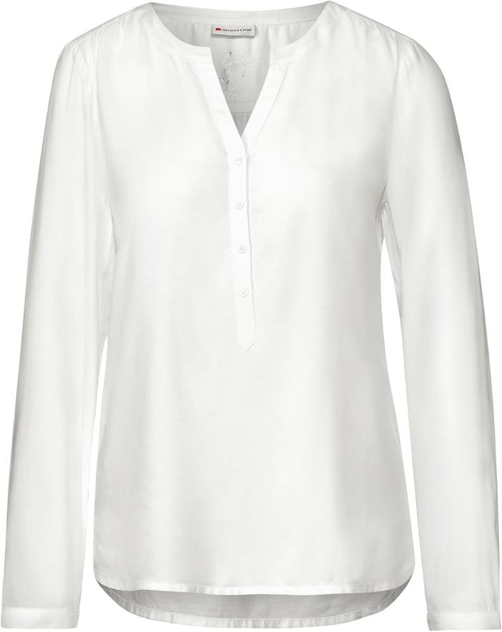Street One Damen Style Bamika Bluse 36 Off White, 36 Off White