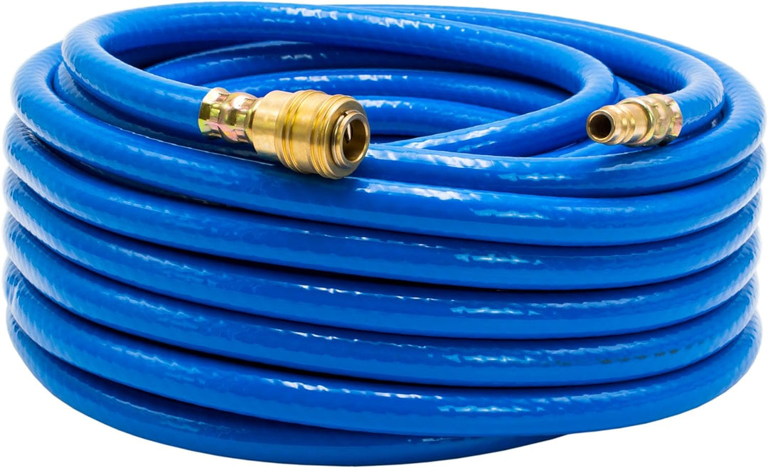 AWM Druckluftschlauch inkl. Schnellkupplung 1/4" Druckschlauch Luftschlauch Gewebeschlauch (6 x 12 m