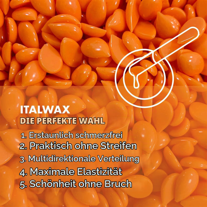 Italwax Top Line Coral - 450g - Waxing Perlen für Haarentfernung – Duftlos - Synthetische Formulieru