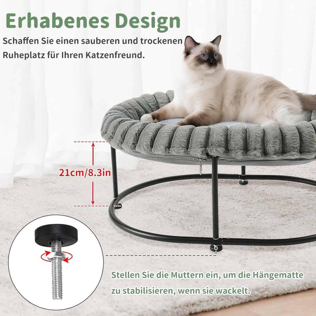 GUUSII HOME Erhöhtes Katzenbett katzenhängematte für Grosse Katzen Bett Katzenliege Kätzchen Hängema