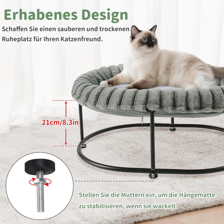 GUUSII HOME Erhöhtes Katzenbett katzenhängematte für Grosse Katzen Bett Katzenliege Kätzchen Hängema