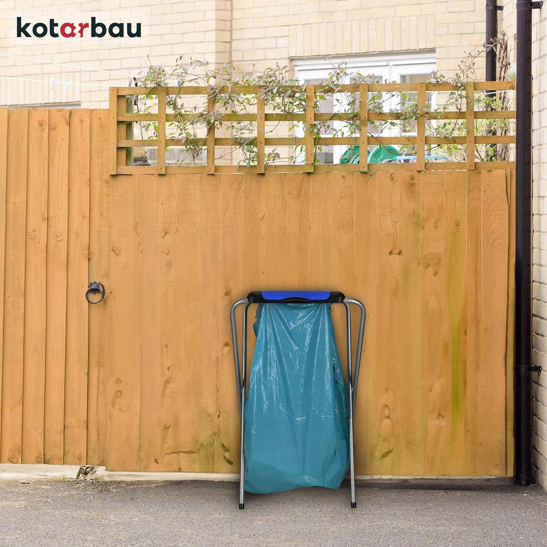 KOTARBAU® Müllsackständer 1 Fach Müllbehälter 33 x 45 x 85 cm Blau Sack Ständer Metall Plastikmüllst