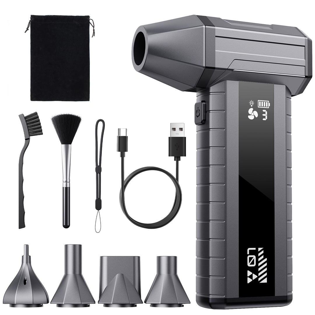 Druckluftspray Alternative, Elektrischer Air Duster mit 200.000 U/min Turbo Gebläse, 10500 mAh Akku