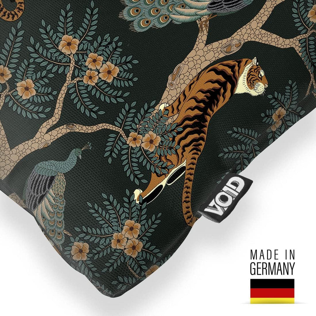VOID Pfau und Tiger Kissenbezug Kissenhülle Sofakissen Kissen Deko Outdoor-Kissen Dekokissen, Kissen