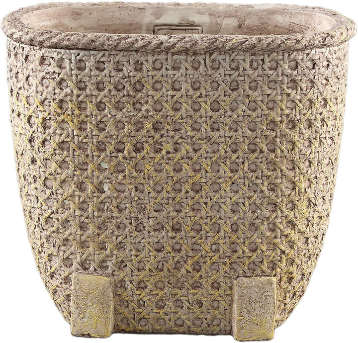 Blumentopf mit Wiener Geflecht Optik Vintage in Zwei Grössen (Gross), L