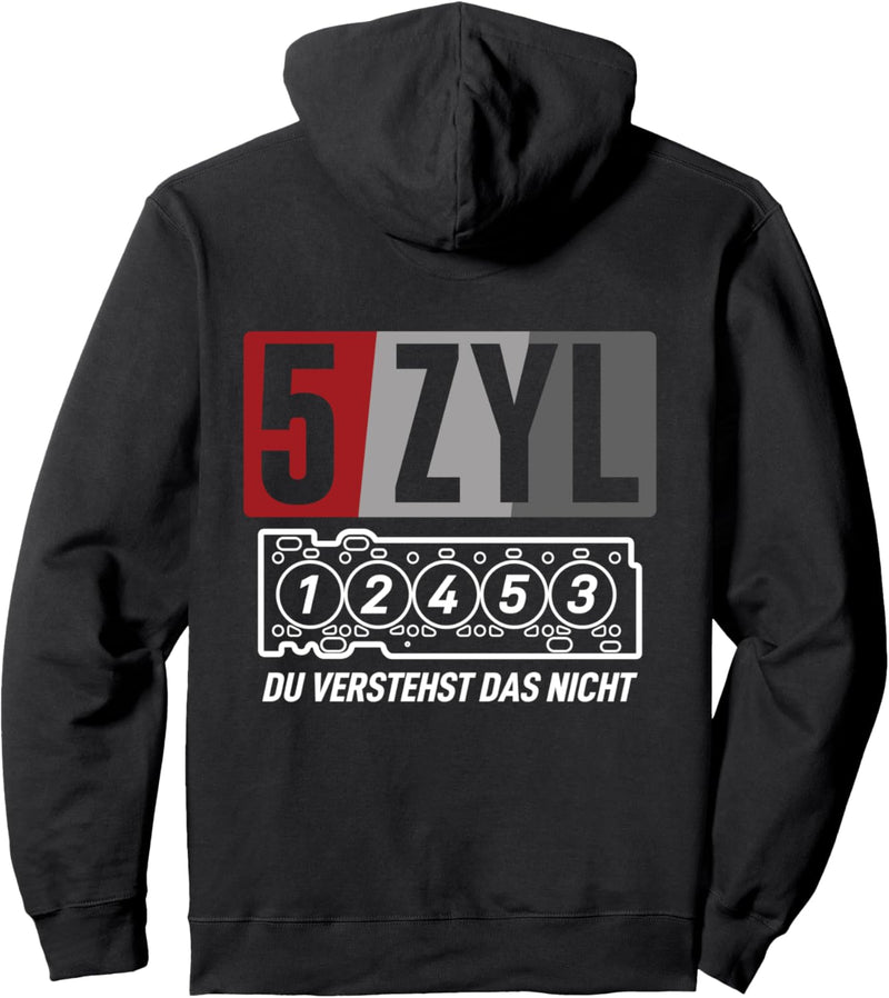 5 Zylinder Retro Rennsport Motor Engine KFZ Auto Tuning Pullover Hoodie