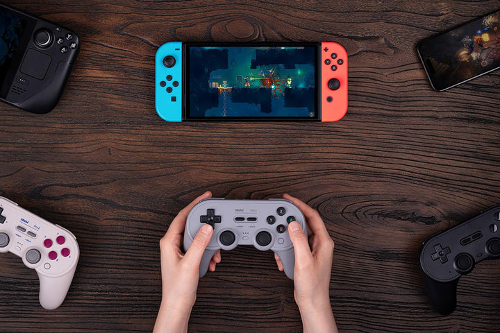 8Bitdo Pro 2 Bluetooth Controller for Switch, Hall Effect Joystick Update, Wireless Gaming Controlle