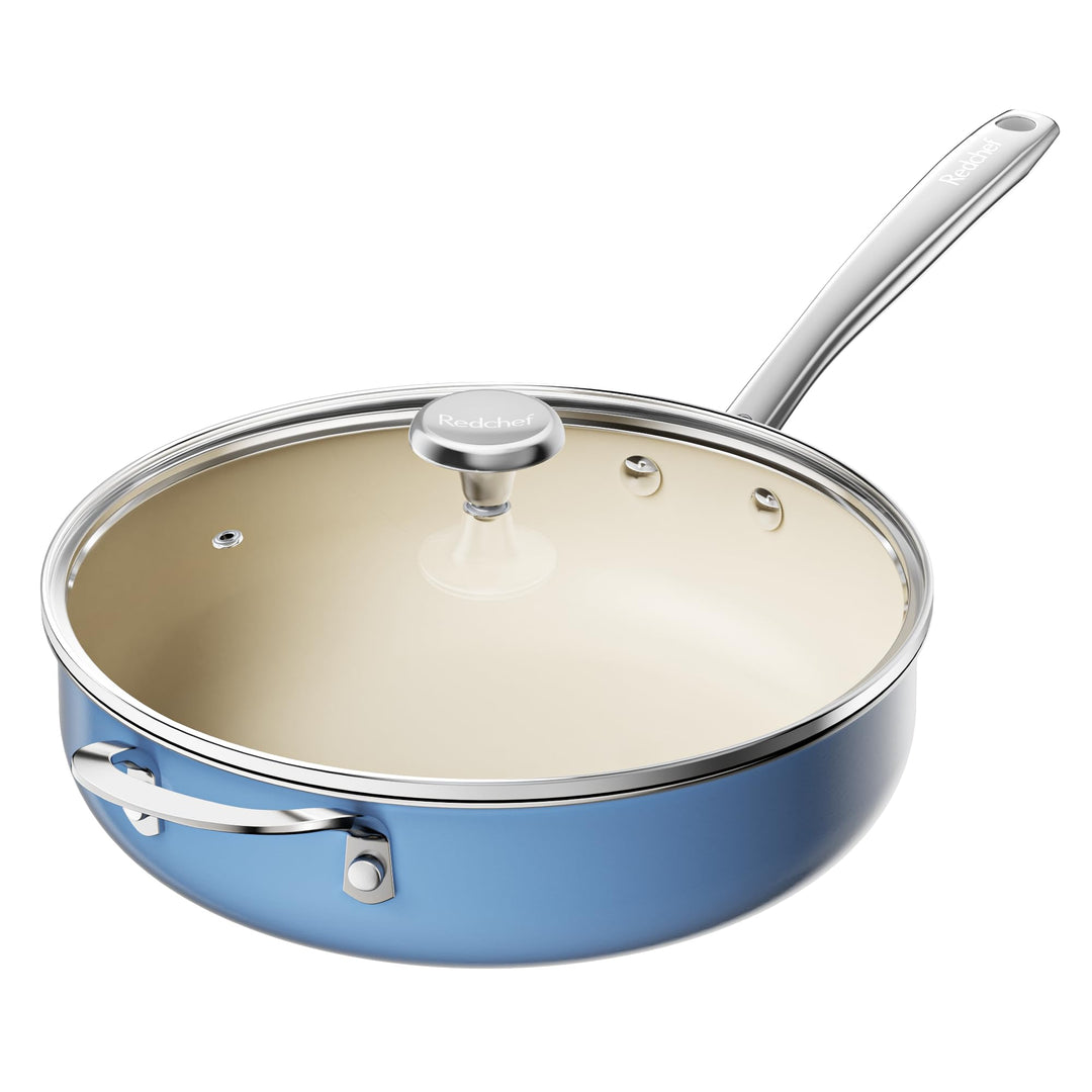 Redchef Bratpfanne 28cm, Pfanne mit Deckel Antihaft Beschichtung Keramikpfanne, Bratpfannen Induktio