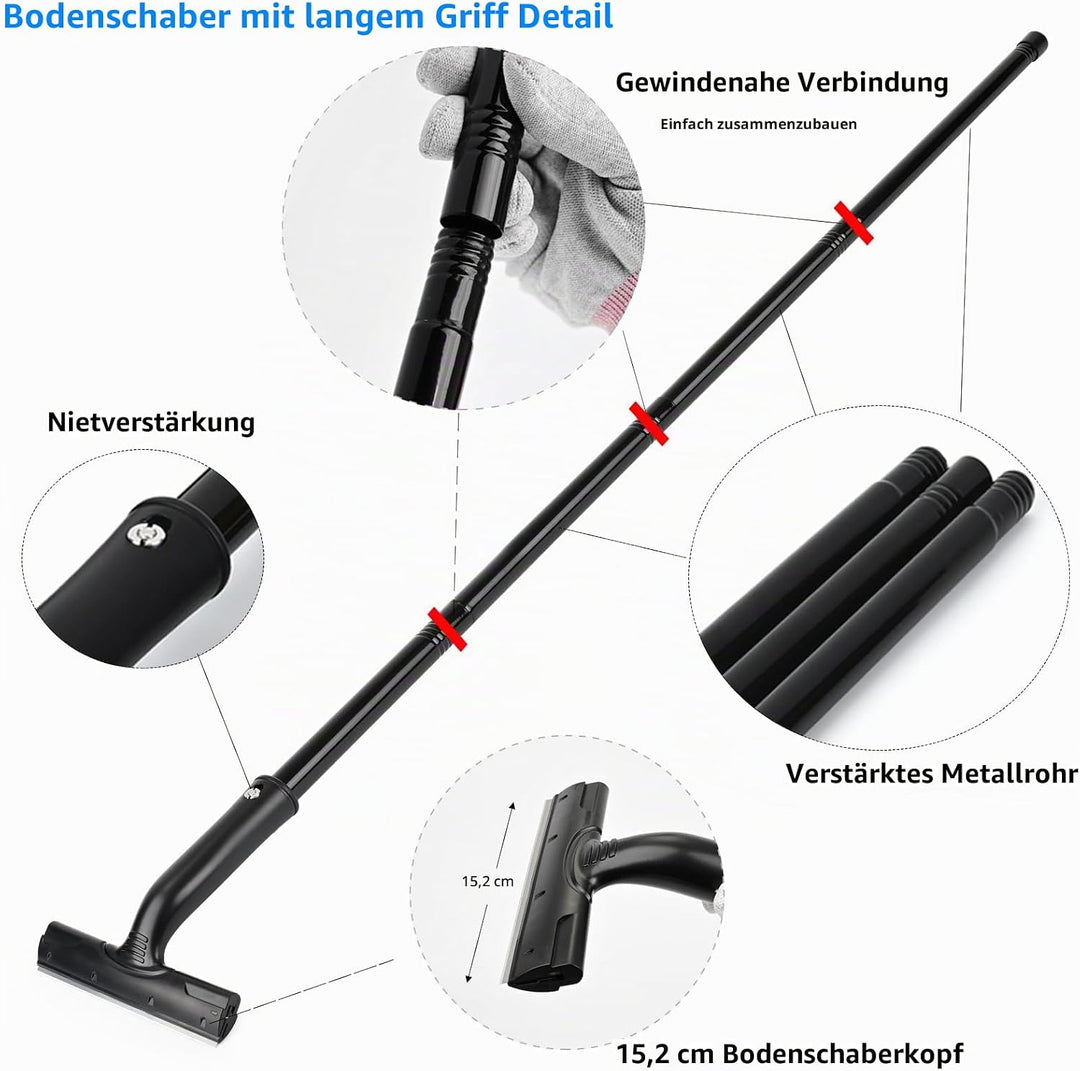 EHDIS Tapetenentferner Kit - Fensterschaber mit Ausziehbarer Griff(120cm), 20 Ersatzklingen und Hand