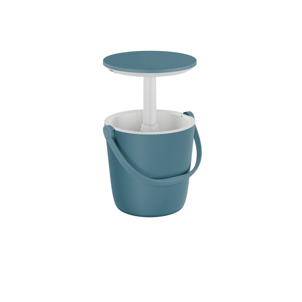 Keter Go Bar, Oceanblue, Tragbare Kühlbox/Bistrotisch - 2 in 1 - kombiniert Kühlbox & Ablagetisch -