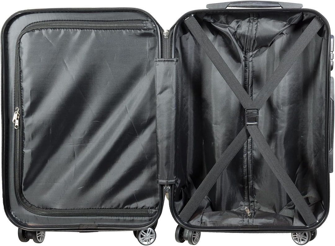Trendyshop365 Koffer Hartschale mittelgross 67 cm - Butterfly weiss Citykoffer - Grösse M Butterfly