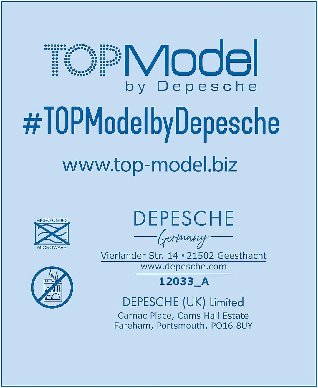 Depesche 12033 TOPModel Iceworld - Tasse in Weiss mit Model-Motiv, Eisbären-Ohren und Goldaufdruck,