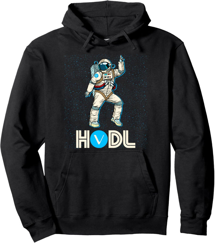 Cryptocurrency Talk - Fun HODL VET Vechain Disco Moon Gear Pullover Hoodie