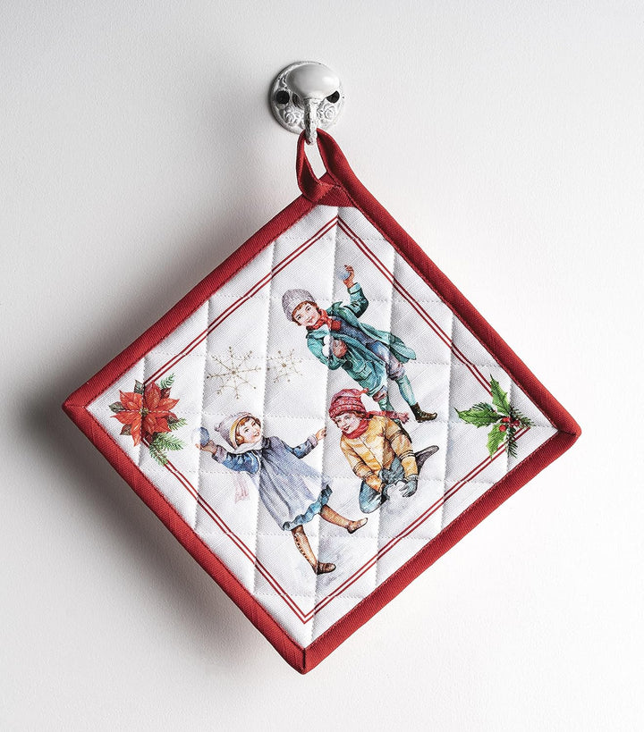 Maison d' Hermine Topflappen 100% Baumwolle hitzebeständig Set mit 2 Topflappen (20cm x 20cm) Hot Pa