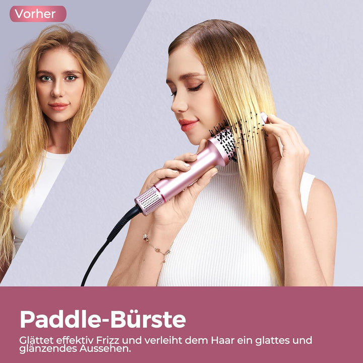 Warmluftbürste/Föhnbürste – leichte Warmluftbürste für schnelles Trocknen, Volumen, Locken und Glätt