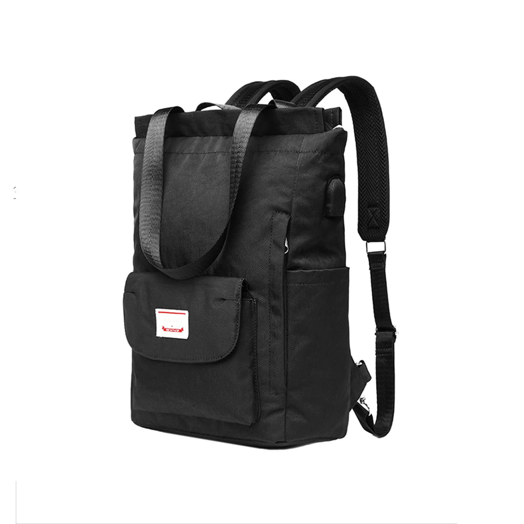 PORRASSO Damen Laptop Rucksack Casual Schultertasche mit USB Ladeanschluss Gepäckband Schultasche fü