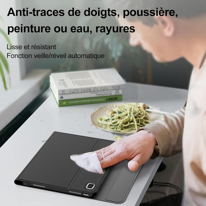 Tastatur Hülle für Samsung Galaxy Tab S6 Lite 10,4 Zoll 2024/2022/2020, 7 Farben Beleuchtung, Keyboa