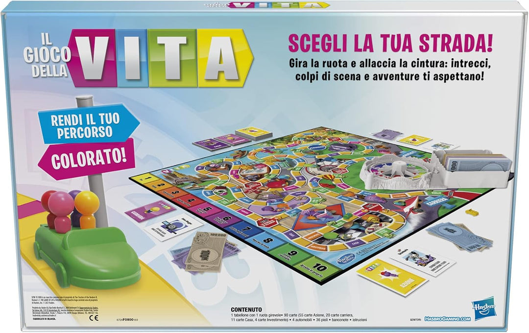 Hasbro Gaming - Spiel des Lebens, EIN passendes Spiel für die ganze Familie, für 2-4 Spieler, Bretts