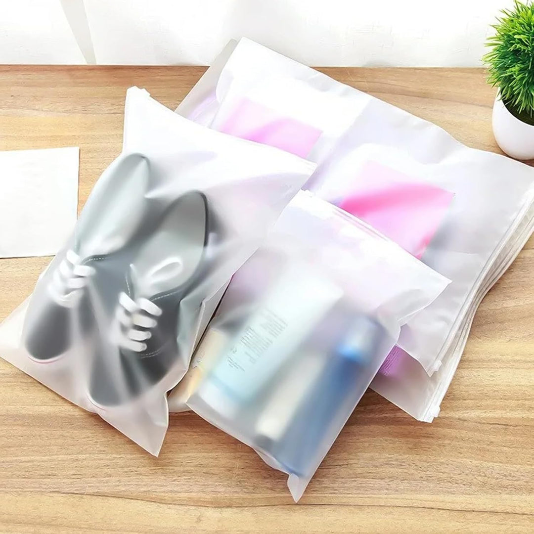 FUNSUEI 100 Stück Zip Beutel Gross 40 x 28 cm, Zipper Beutel Kleidung, Aufbewahrungsbeutel für Reise