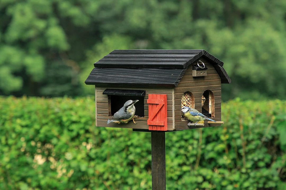Wildlife Garden WG220 Futterscheune Braun - Vogelfutterhaus aus Holz