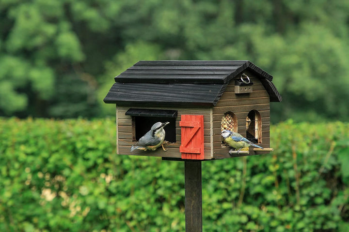 Wildlife Garden WG220 Futterscheune Braun - Vogelfutterhaus aus Holz