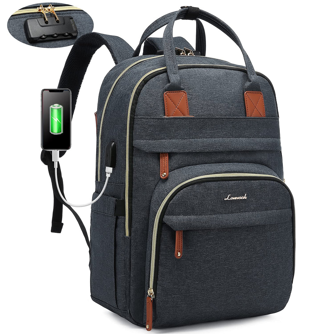 LOVEVOOK Rucksack Damen Anti-Diebstahl mit laptopfach und codiertes Schloss, damen rucksack mit USB