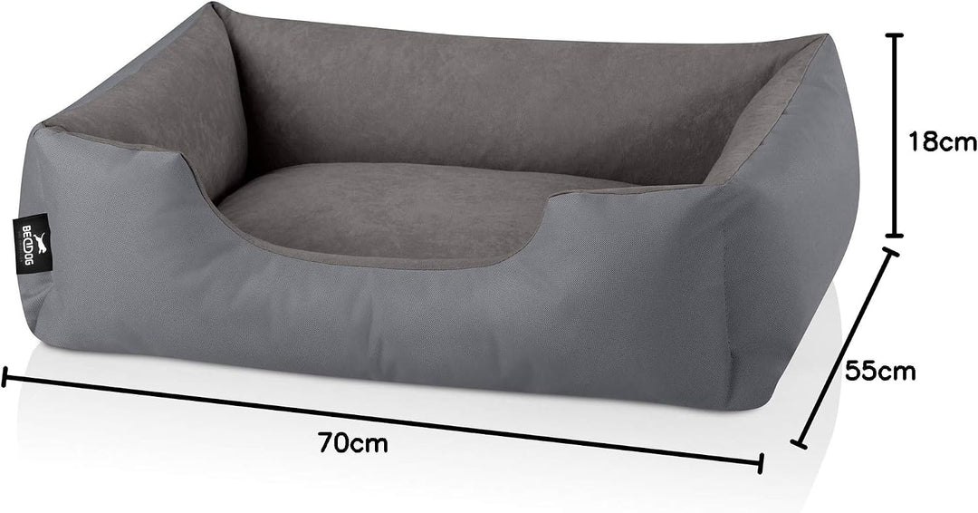 BedDog Hundebett Zara, Hundekissen mit abziehbaren waschbaren Bezug, Hundekorb, Hundesofa, für klein