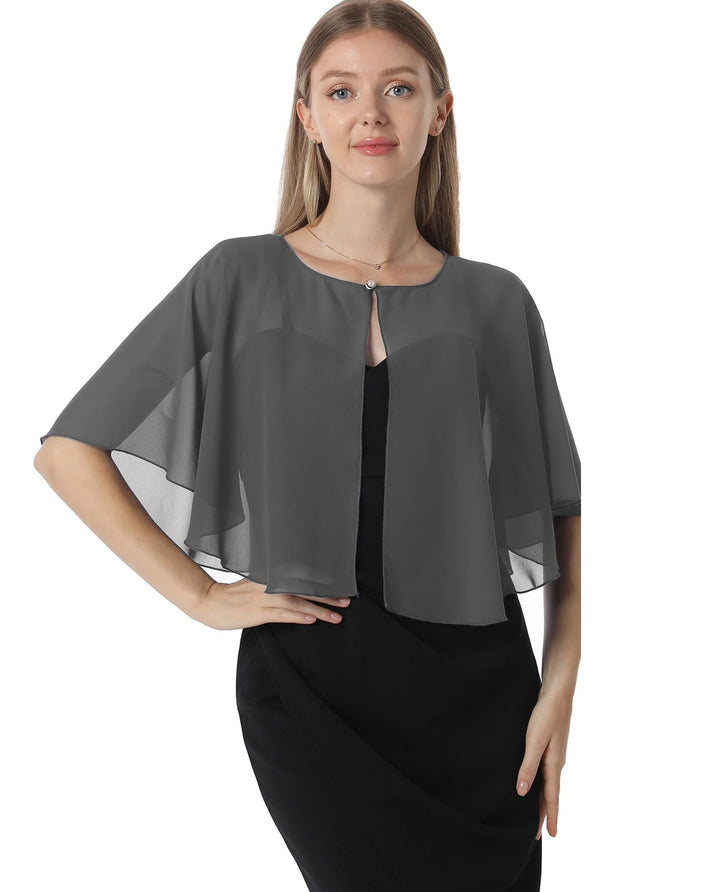 Chiffon Capelet Soft capes Shawls and Wraps for Evening Dress Wedding Cape 1920s shawl accessories f