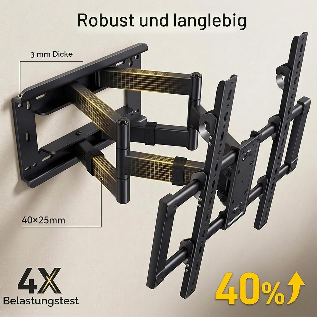 TV Wandhalterung Schwenkbar für 55-100 Zoll Fernseher, Neigbar Ausfahren Wandhalterung für Flach &amp; C