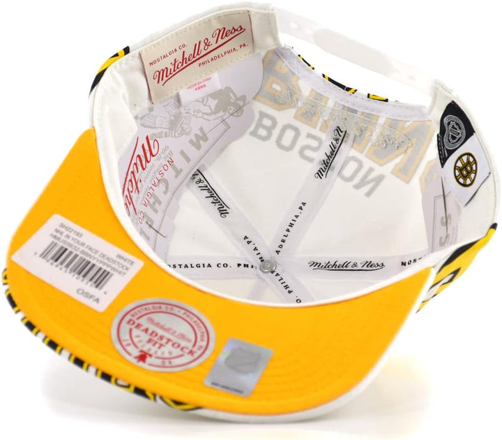 Mitchell & Ness NHL In Your Face Deadstock Cap Boston Bruins White