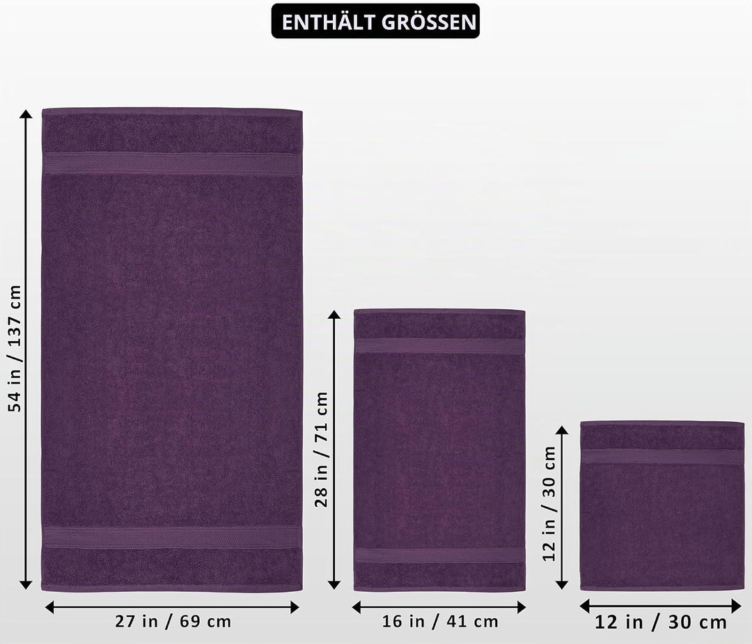 Utopia Towels - 8 teilig Handtücher Set aus Baumwolle mit Aufhänger - 2 Badetuch, 2 Handtücher und 4