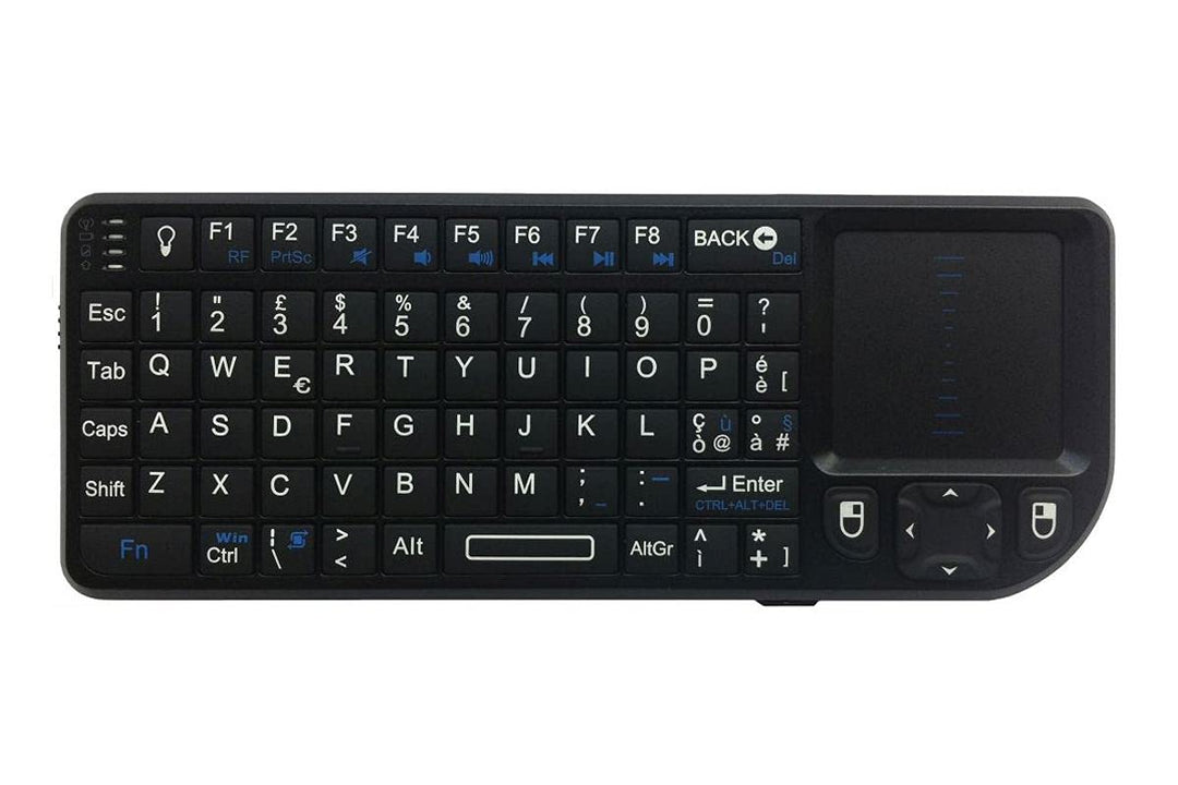 Rii Mini X2 Wireless + Bluetooth (italienisches Layout) - Mini-Tastatur mit Hintergrundbeleuchtung,