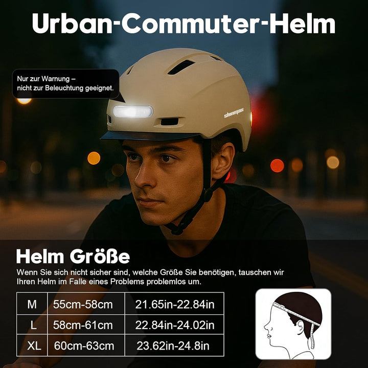 Shinmax Fahrradhelm Herren Damen, Helm Fahrrad mit USB Licht 5 Modi Fahrradhelm mit Visier, Mountain