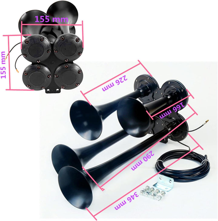 YIYIDA Car Horn Wasserdichte Autohupe elektrische Hupe Runde Hupe 12V Auto elektrische Hupe Armeegrü