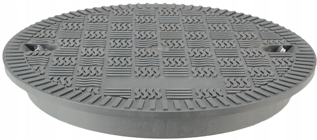 BabylonPlast Schachtabdeckung, Kanaldeckel, DN315, Kunststoff Schachtdeckel 15 kN, Abflusssteigrohr