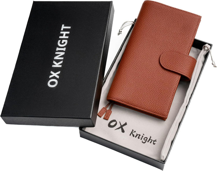 Ox Knight Leder-Schutzhülle für Hobonichi Weeks/Weeks Mega – mit Stiftschlaufe, Kartenfächern, Rücke