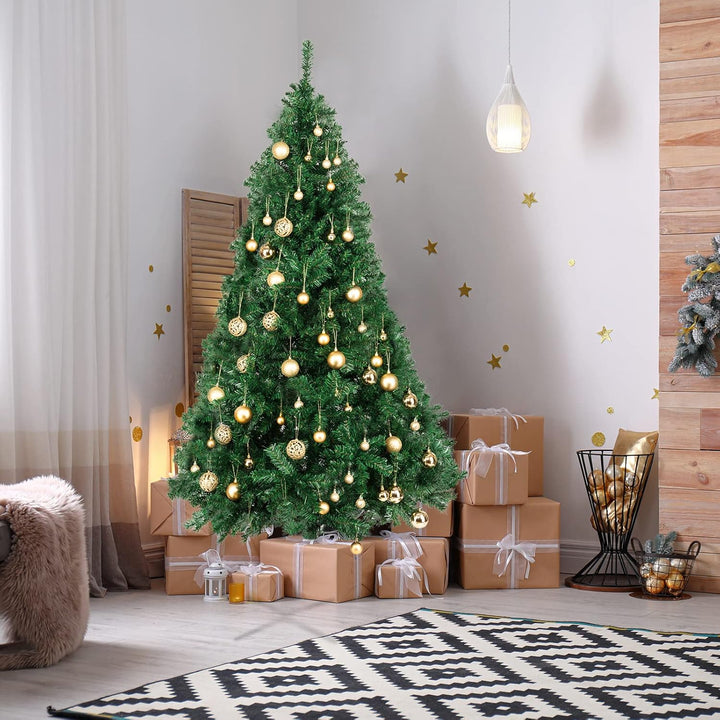 LEADZM 180/210/240cm Künstlicher Weihnachtsbaum, Tannenbaum künstlich mit Metallständer, Christbaum,
