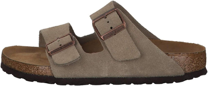BIRKENSTOCK Arizona Pantoletten/Clogs Kind Marine Pantoffel 36 EU Taupe, 36 EU Schmal Taupe