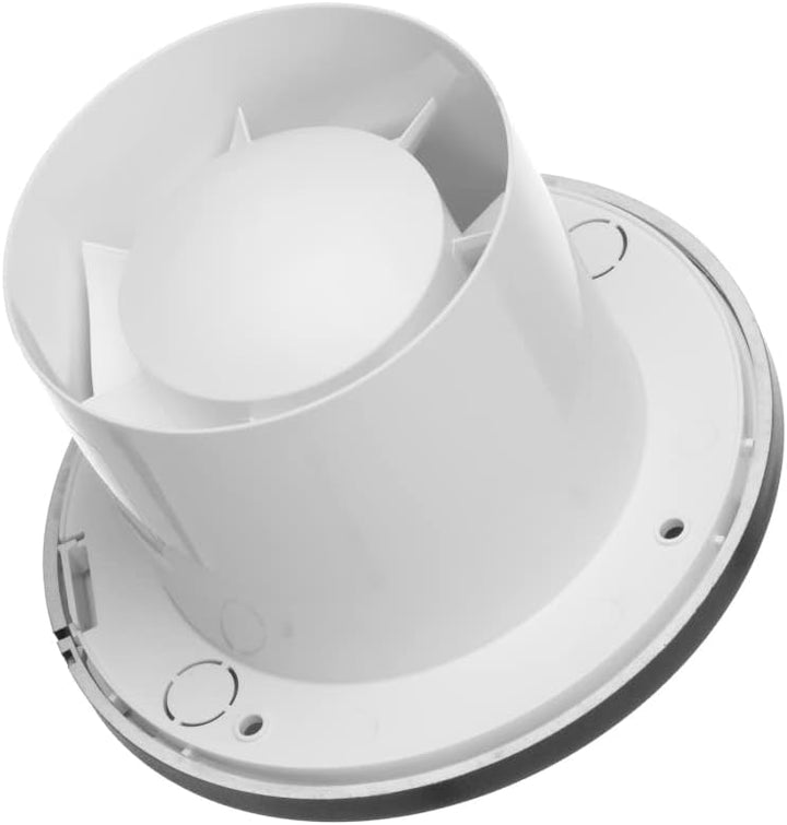 EUROPLAST Ø 100mm Bad-Lüfter Fan zur Belüftung in Bad und WC gegen Feuchtigkeit - Anthrazit - Leise