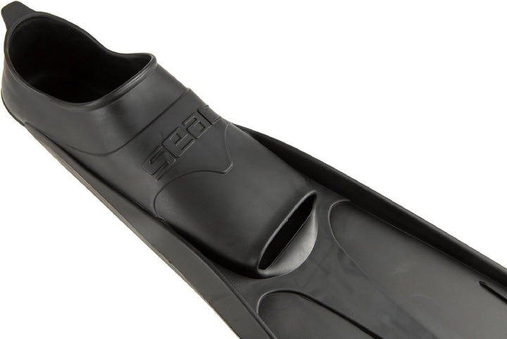 Seac Unisex-Adult Shout Lange Fussteilflossen für die Unterwasserjagd und zum Freitauchen Schwarz 47