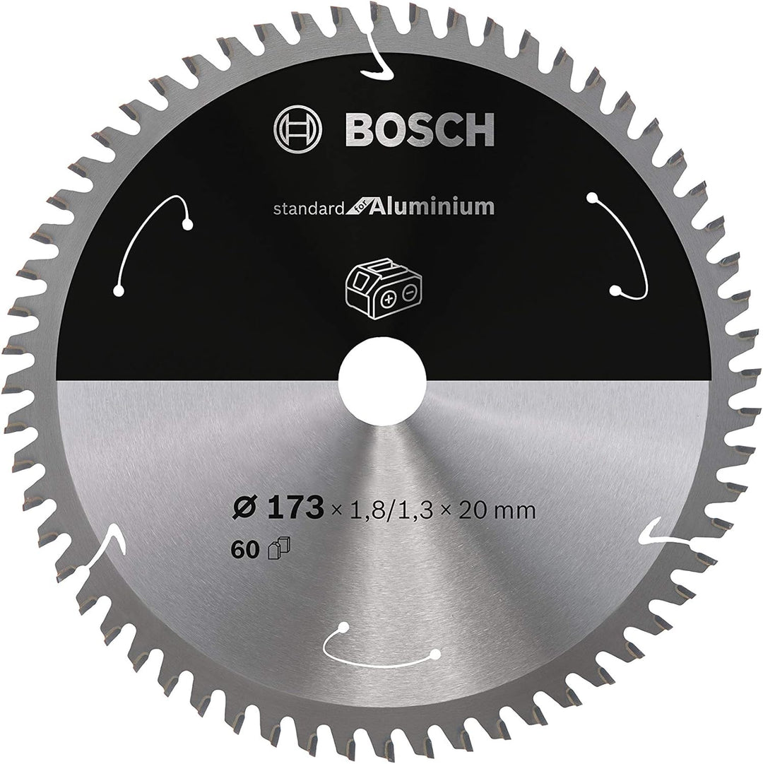 Bosch Professional 1x Kreissägeblatt Standard for Aluminium (Aluminium, Sägeblatt Ø 173 x 20 x 1,8 m