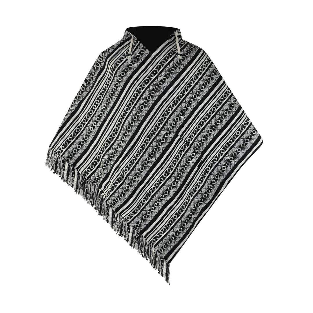 virblatt - Poncho Herren | Baumwolle | Herren Poncho Winter |zum Wenden| Mexiko Poncho Herren warm K