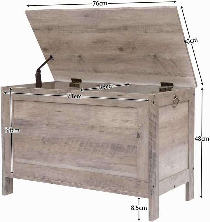 HOOBRO Truhen, Sitzbank mit Stauraum, Spielzeugtruhe mit Deckel, Schuhbank, Sitztruhe, Aufbewahrungs