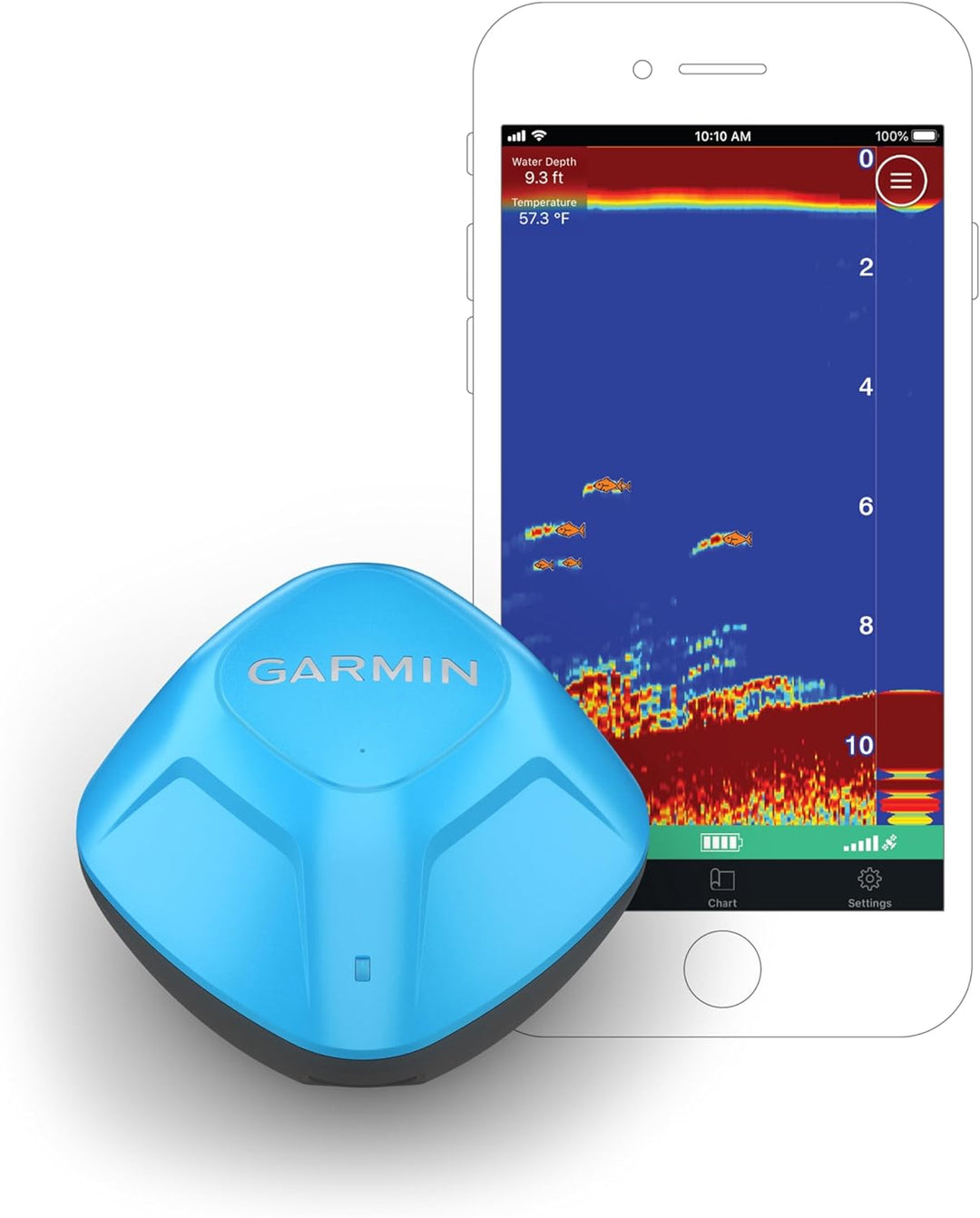 Garmin STRIKER Cast GPS – auswerfbares Echolot für 2D-Echolotbilder von Wasseruntergrundstücken & Fi