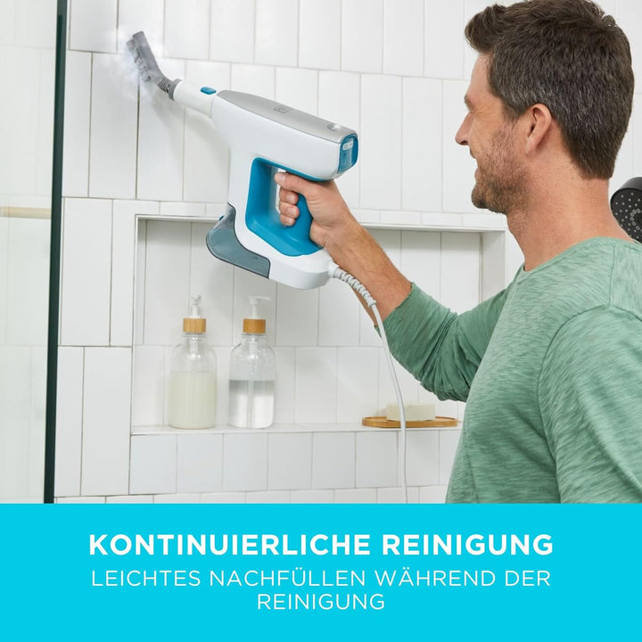 BLACK+DECKER 2000W Druck-Dampfreiniger Steam Ultra (mit 4 bar Dampfdruck, beseitigt 99% aller Hausha