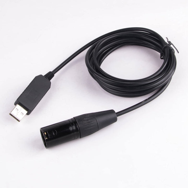 Adapterkabel USB auf DMX 512 3PIN XLR Interface Computer PC Bühnenbeleuchtung Controller Dimmer USB